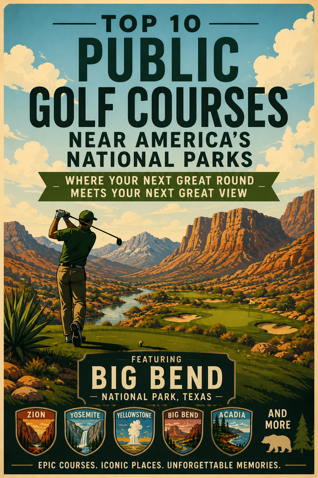 Top 10 Public Golf Courses Near America’s National Parks