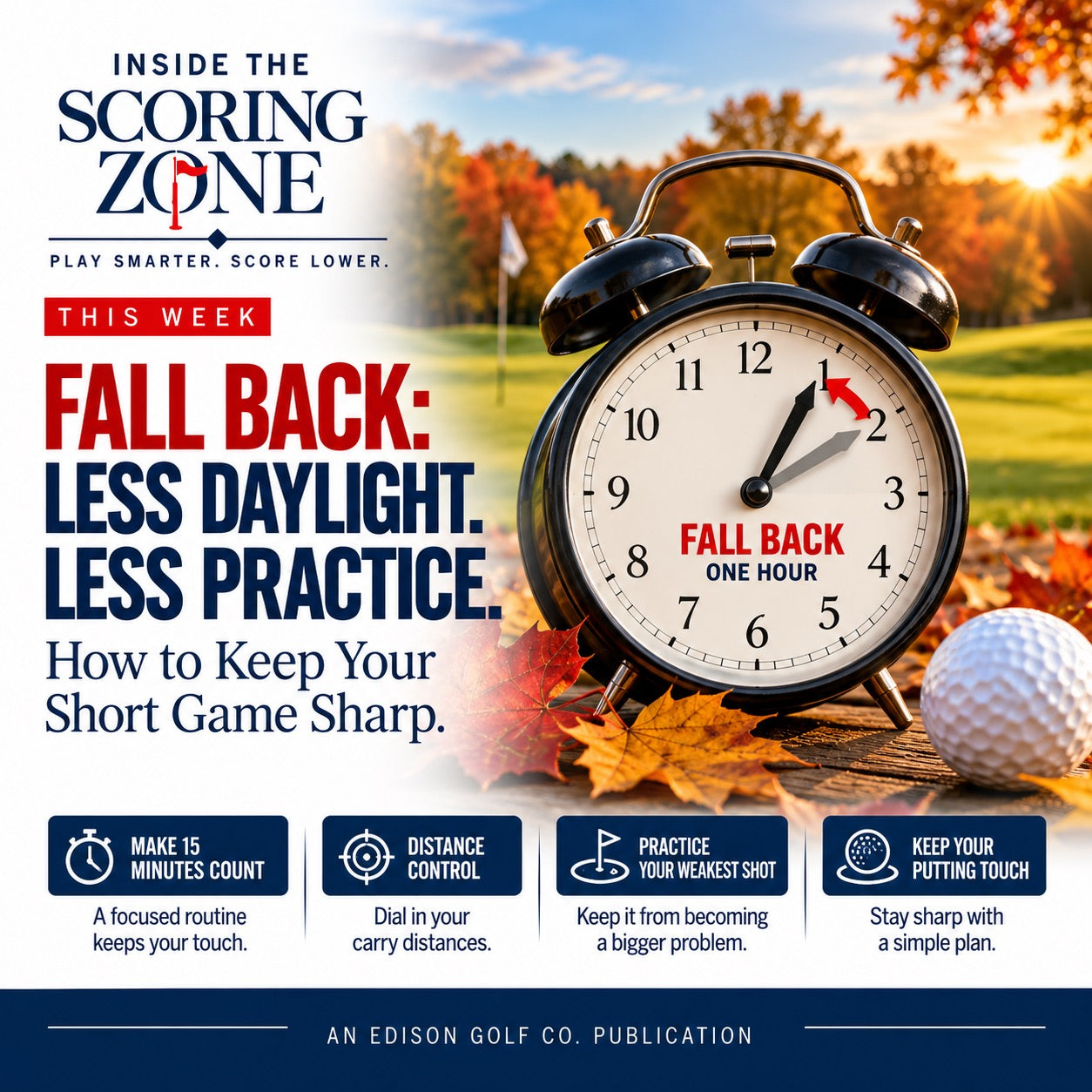 Fall Back: Less Daylight. Less Practice. How to Keep Your Short Game Sharp.