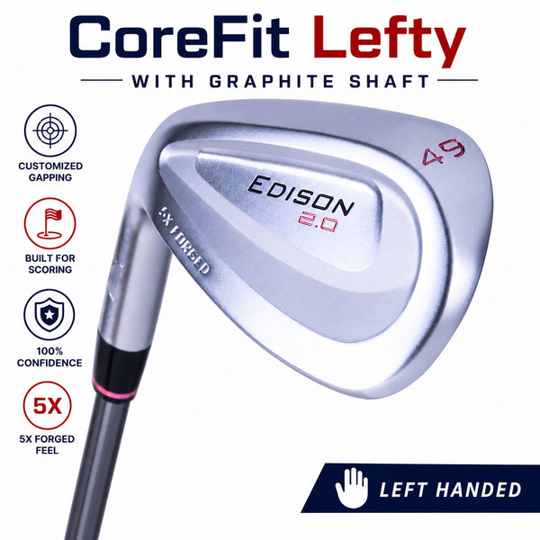 CoreFit Edison 2.0 Left-Handed Wedges - Graphite Shafts