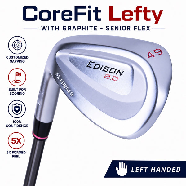 CoreFit Edison 2.0 Left-Handed Wedges – Senior Graphite Shafts