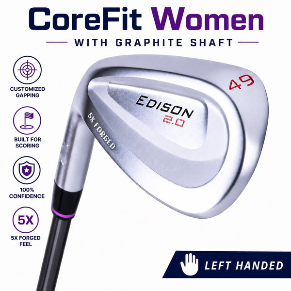 CoreFit Edison 2.0 Women’s Left-Handed Wedges – Graphite Shafts