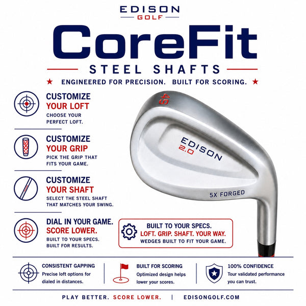 CoreFit Edison 2.0 Wedges - Steel Shafts