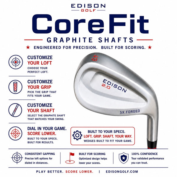 CoreFit Edison 2.0 Wedges - Graphite Shafts