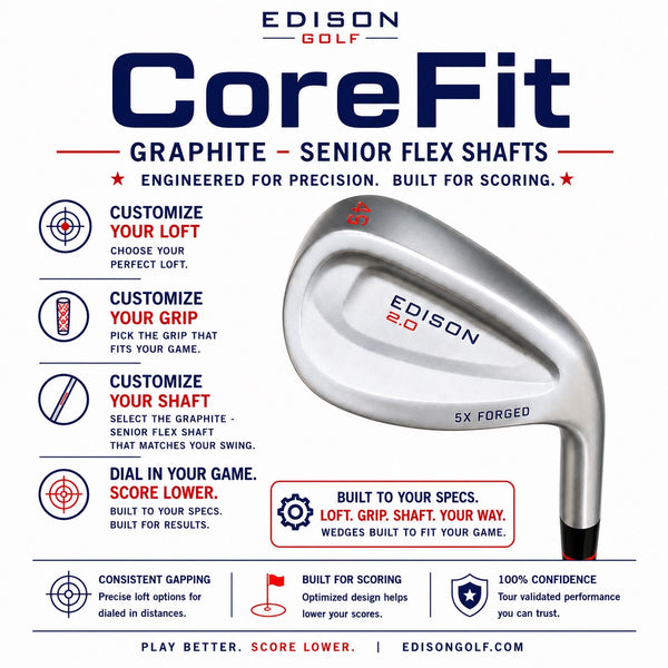 CoreFit Edison 2.0 Wedges - Graphite Shafts - Senior Flex